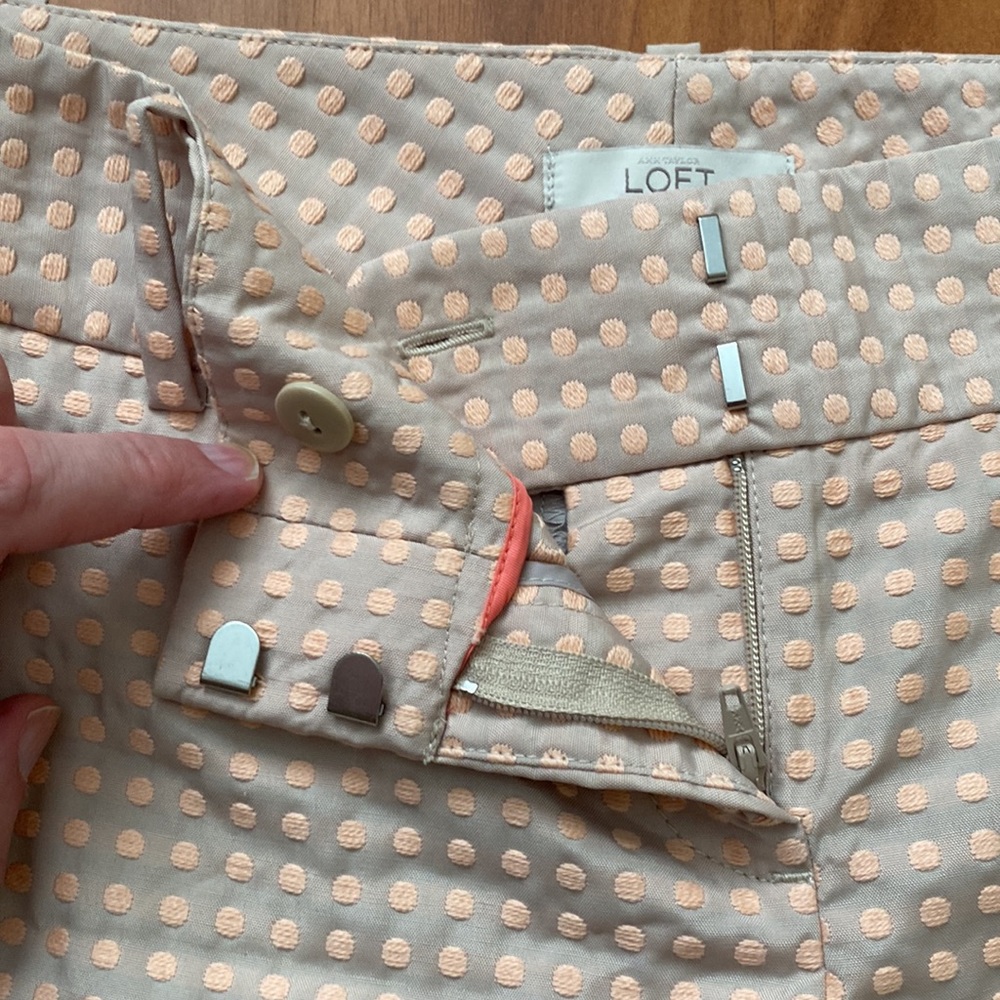 LOFT Dot Pattern 4 Inch Inseam Shorts - Picture 4 of 9
